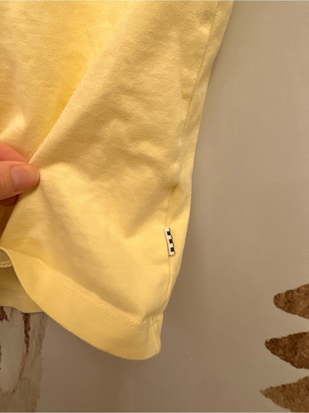 XL Vans Yellow Tie-Front Tee - Picture 4 of 5